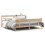 VidaXL vidaXL Bed Frame with Headboard Bed 180x200 cm Super King Solid Wood Pine 1