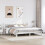 VidaXL vidaXL Bed Frame with Headboard Bed Base White 200x200 cm Solid Wood Pine 3