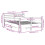 VidaXL vidaXL Bed Frame with Headboard Bed Base White 140x190 cm Solid Wood Pine 4