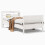 VidaXL vidaXL Bed Frame with Headboard Home Bed Base White 90x200 cm Solid Wood Pine 2