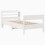 VidaXL vidaXL Bed Frame with Headboard Bed White 90x190 cm Single Solid Wood Pine 3