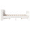VidaXL vidaXL Bed Frame with Headboard Bed Base White 140x190 cm Solid Wood Pine 5