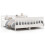 VidaXL vidaXL Bed Frame with Headboard Bed Base White 200x200 cm Solid Wood Pine 1
