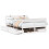VidaXL vidaXL Bed Frame without Mattress White 135x190 cm Double Solid Wood Pine 2