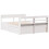 VidaXL vidaXL Bed Frame without Mattress White 135x190 cm Double Solid Wood Pine 8