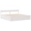VidaXL vidaXL Bed Frame without Mattress White 135x190 cm Double Solid Wood Pine 5