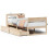 VidaXL vidaXL Bed Frame without Mattress Bed 75x190 cm Small Single Solid Wood Pine 1