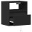 VidaXL vidaXL Wall-mounted Bedside Cabinets with LED Lights Bed Table 2 pcs Black 9