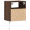 VidaXL vidaXL Wall-mounted Bedside Cabinets with LED Lights Bed Table 2 pcs Brown Oak 8