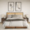 VidaXL vidaXL Wall-mounted Bedside Cabinets with LED Lights Bed Table 2 pcs Brown Oak 5