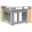 VidaXL vidaXL Desk with LED Lights Study Working Table Concrete Grey Engineered Wood 8