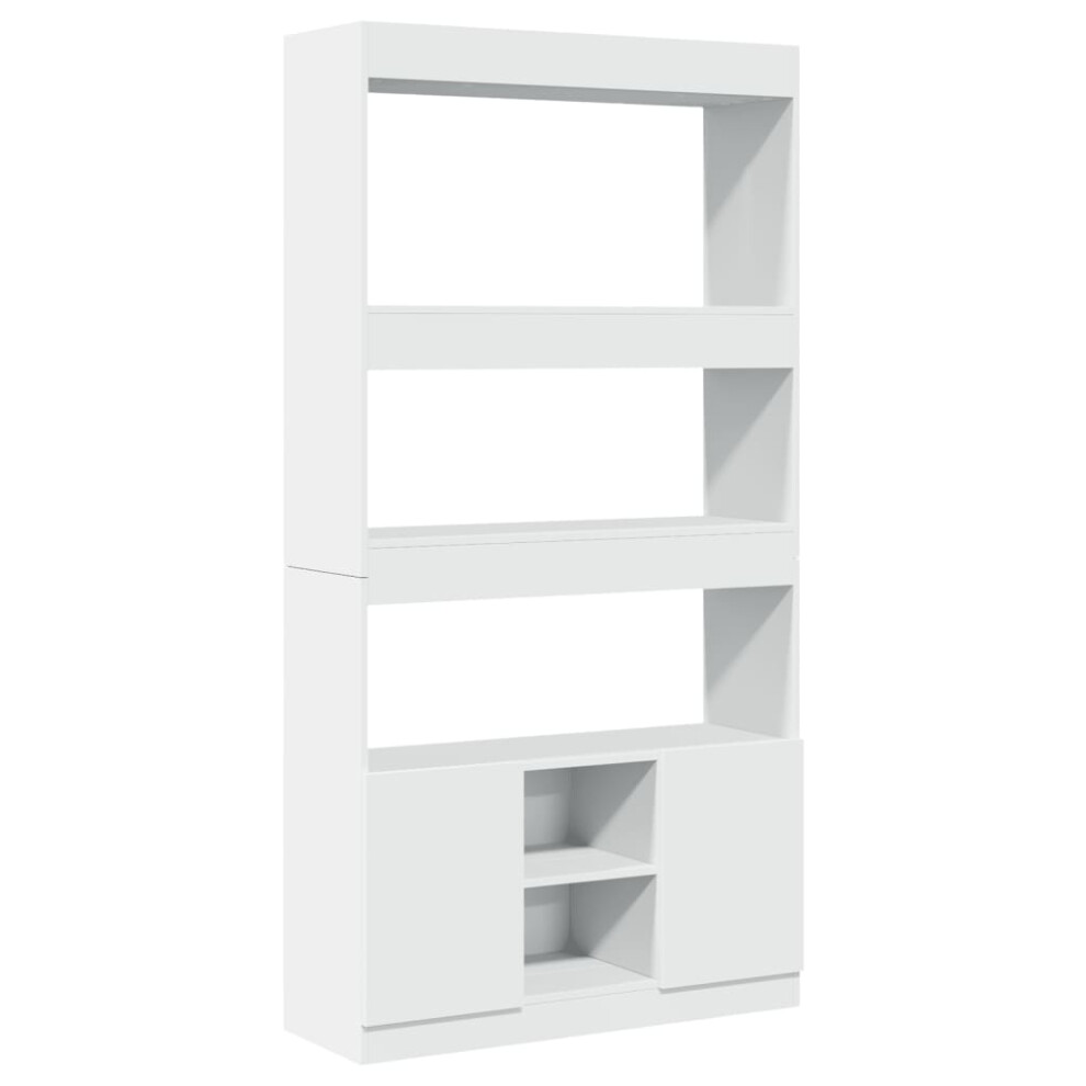 Vidaxl Highboard Sideboard Cabinet Storage Cupboard White Engineered Wood
