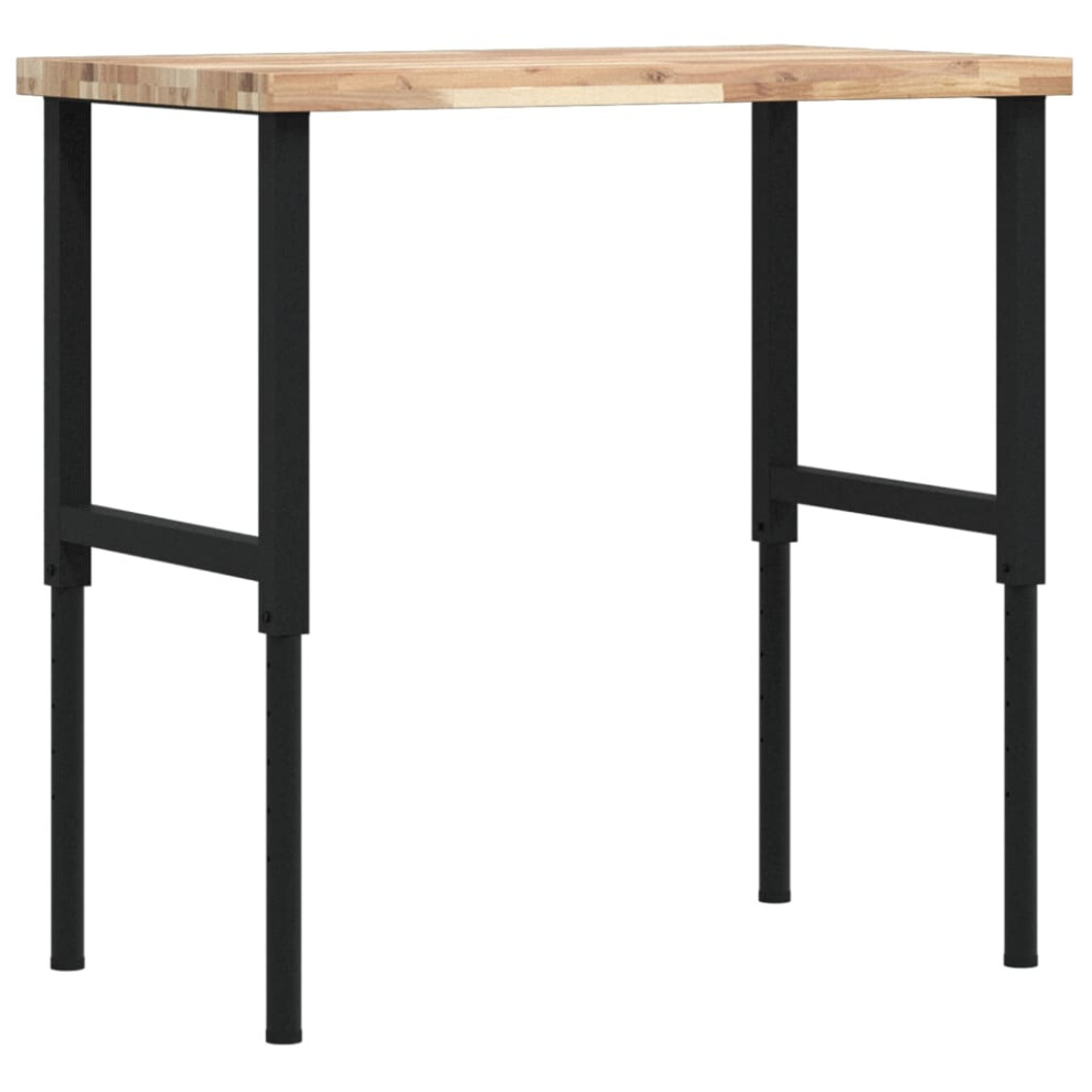 Vidaxl Workbench Wooden Work Table Work Bench Solid Wood Acacia Rectangular