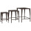 VidaXL vidaXL Garden Nesting Tables Side Table Coffee Table 3 pcs Brown Poly Rattan 6