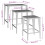 VidaXL vidaXL Garden Nesting Tables Side Table Coffee Table 3 pcs Brown Poly Rattan 8