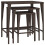 VidaXL vidaXL Garden Nesting Tables Side Table Coffee Table 3 pcs Brown Poly Rattan 1