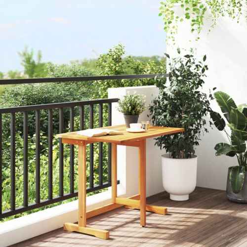 VidaXL vidaXL Folding Balcony Table Outdoor Table Dining Table Solid Wood Acacia 2