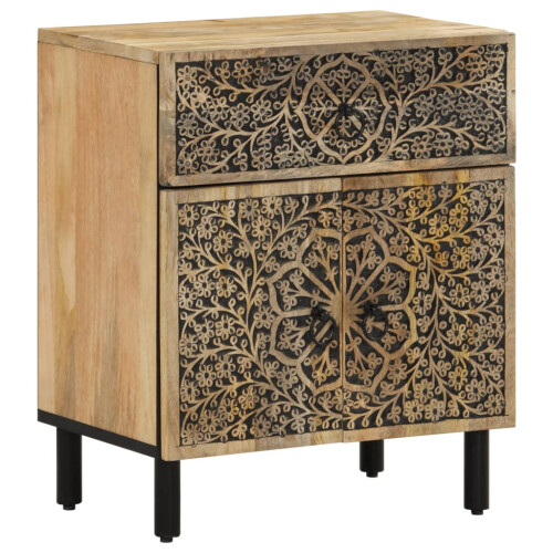VidaXL vidaXL Bedside Cabinet Nightstand Bedroom End Table Bed Table Solid Wood Mango 1