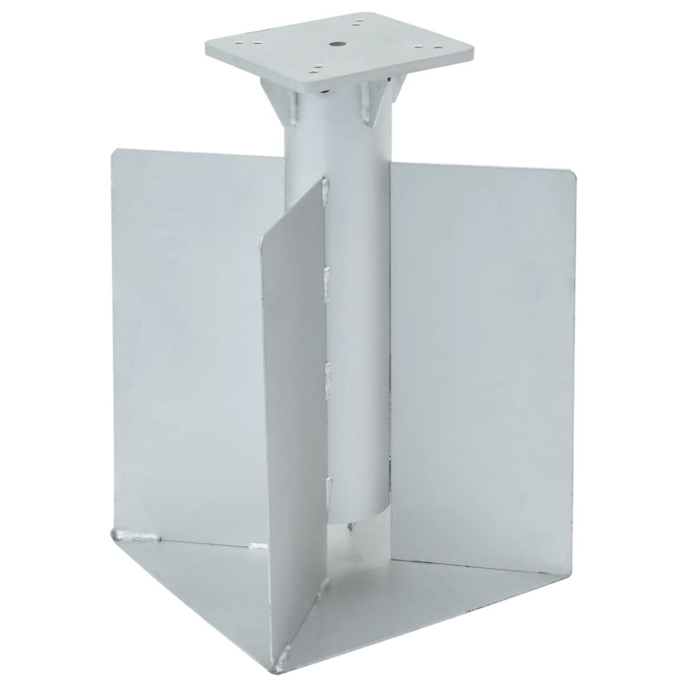 Vidaxl In-Ground Parasol Base Umbrella Base Patio Umbrella Holder Silver Steel