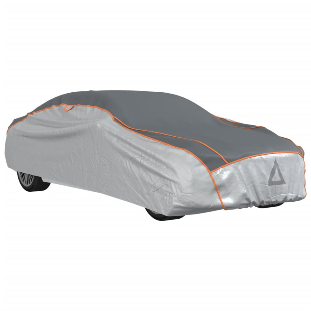 vidaXL Car Cover for Sedan Hail Protection Full Waterproof L Grey and Silver