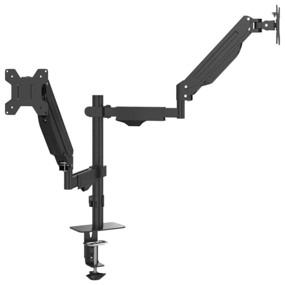 Vidaxl Dual Monitor Arm For Max 27 Inch Screen Gas Spring Monitor Stand 20 Kg
