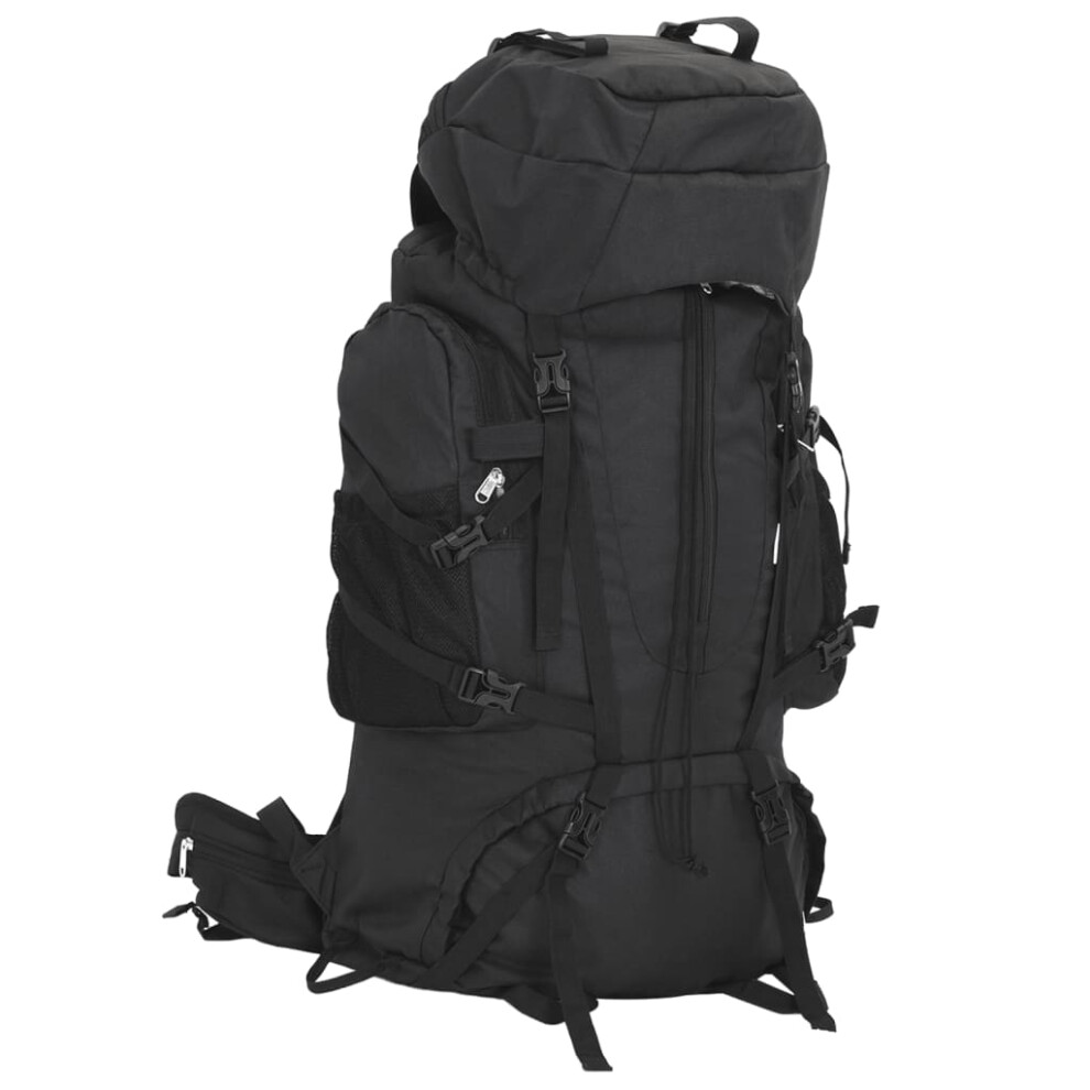 vidaXL Hiking Backpack Lightweight Travel Rucksack Black 100 L Oxford Fabric