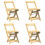 VidaXL vidaXL Dining Chairs Foldable Kitchen Chair 4 pcs Wax Brown Solid Wood Pine 2