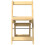 VidaXL vidaXL Dining Chairs Foldable Kitchen Chair 4 pcs Wax Brown Solid Wood Pine 5