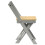 VidaXL vidaXL Dining Chairs Foldable Kitchen Dinner Chair 4 pcs Grey Solid Wood Pine 6