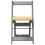 VidaXL vidaXL Dining Chairs Foldable Kitchen Dinner Chair 4 pcs Grey Solid Wood Pine 5