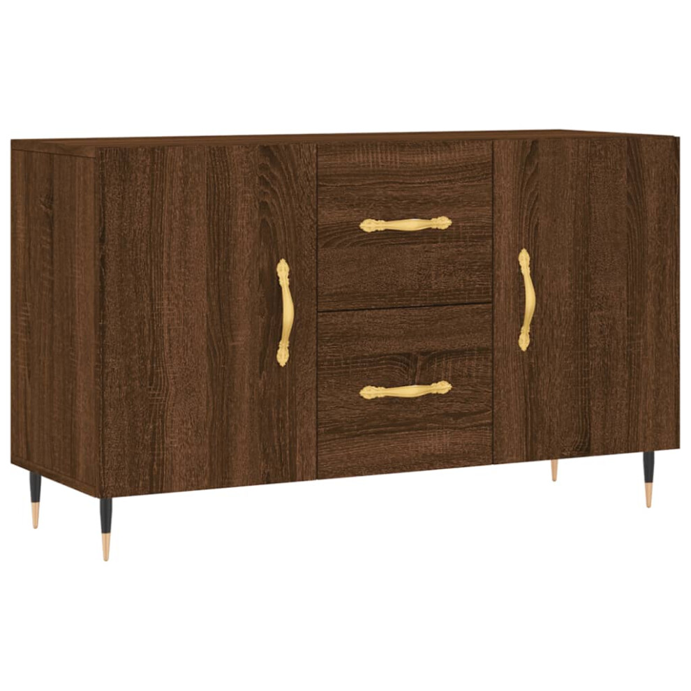 vidaXL Sideboard Storage Cabinet Cupboard Side Cabinet Brown Oak Engineered Wood