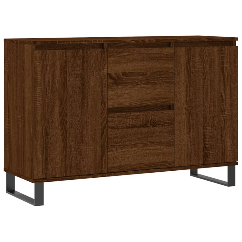 vidaXL Sideboard Storage Cabinet Cupboard Side Cabinet Brown Oak Engineered Wood