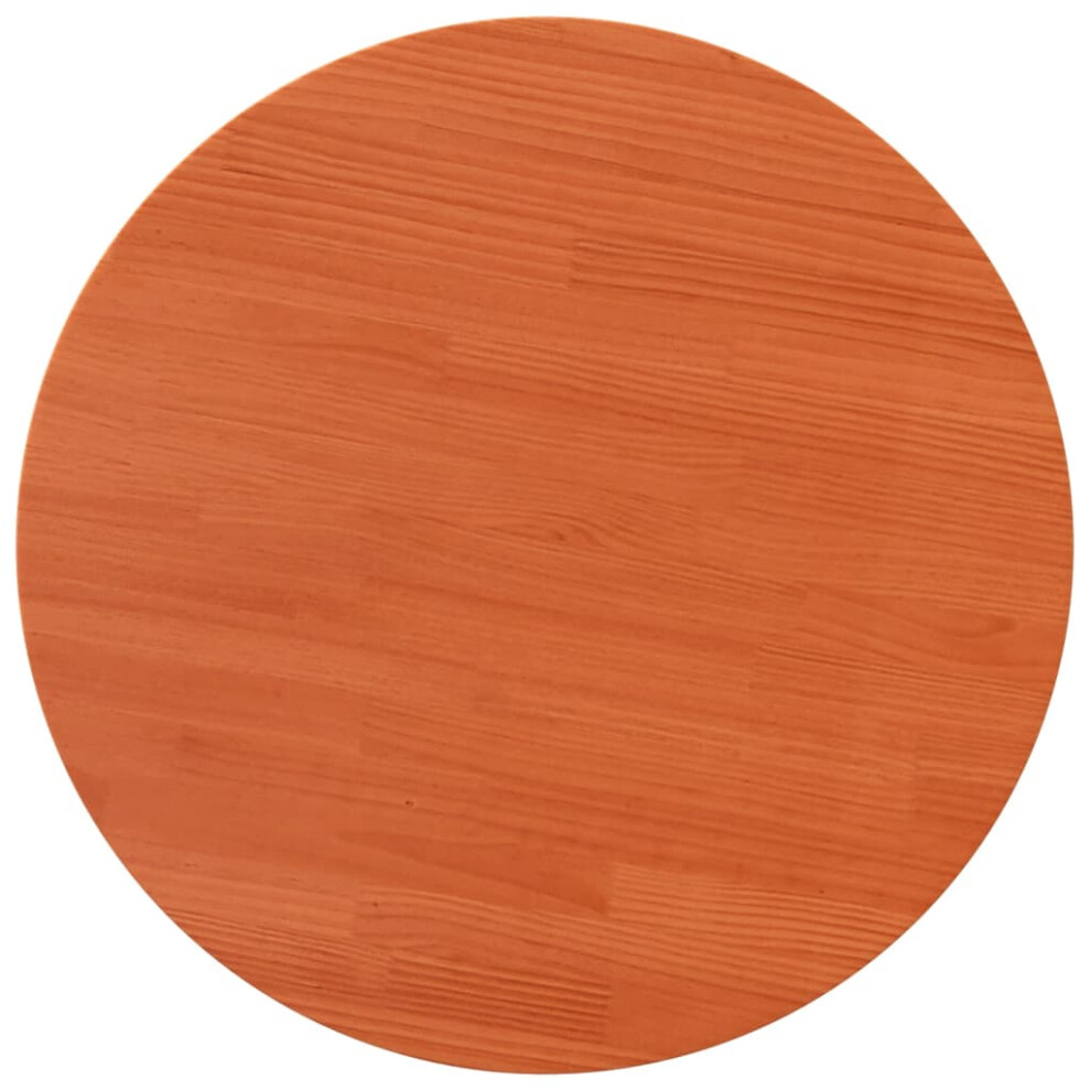 vidaXL Table Top Replacement Dining Table Top Round Wax Brown Solid Wood Pine