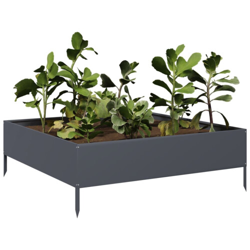 VidaXL vidaXL Hochbeet Anthrazit 100x100x33,5 cm Stahl 2