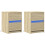 VidaXL vidaXL Bedside Cabinets&LED Lights Bed Table 2 pcs Sonoma Oak Engineered Wood 3