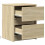 VidaXL vidaXL Bedside Cabinets&LED Lights Bed Table 2 pcs Sonoma Oak Engineered Wood 9