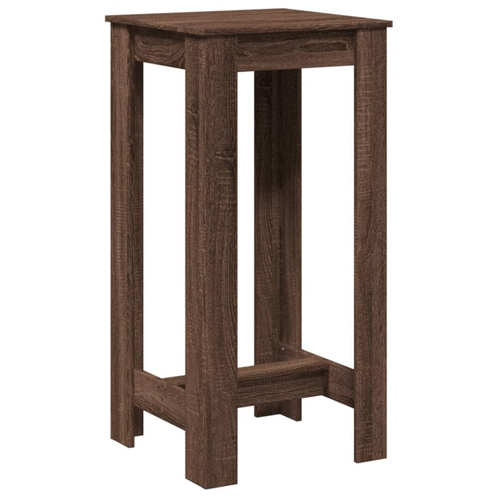 vidaXL Bar Table Kitchen Pub Table Bistro Table Brown Oak Engineered Wood