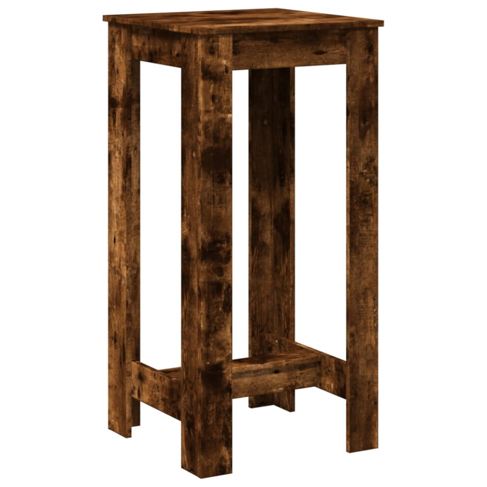Vidaxl Bar Table Kitchen Pub Table Bistro Table Smoked Oak Engineered Wood
