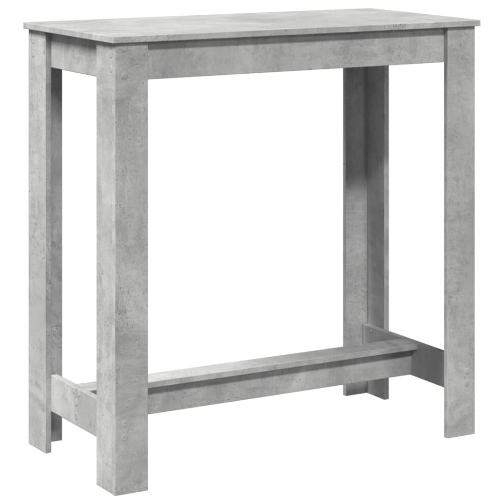 vidaXL Bar Table Kitchen Pub Table Bistro Table Concrete Grey Engineered Wood