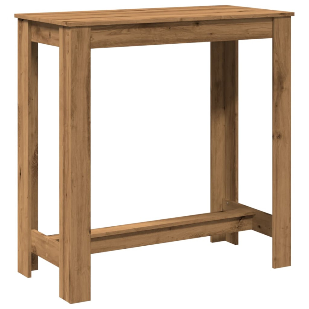 Vidaxl Bar Table Kitchen Pub Table Bistro Table Artisan Oak Engineered Wood