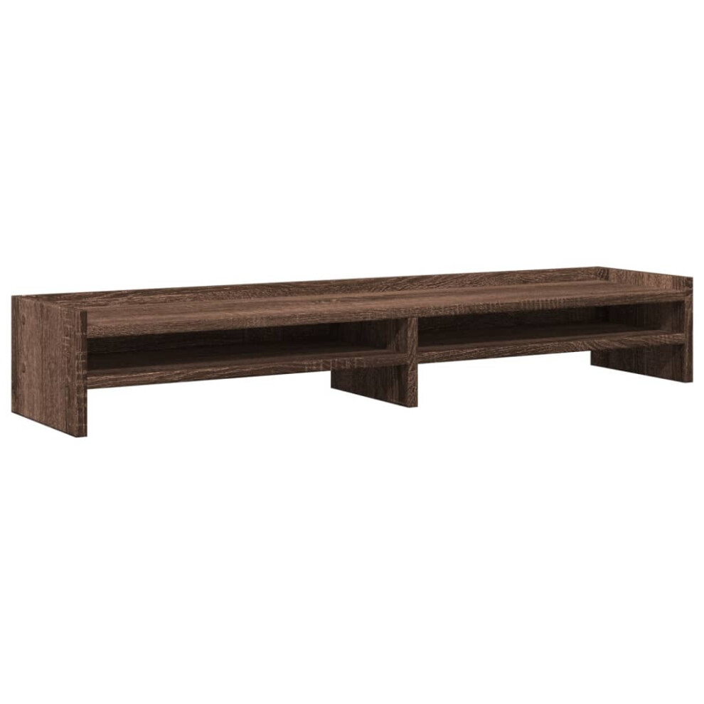 vidaXL Monitor Stand Computer Stand Display Stand Brown Oak Engineered Wood