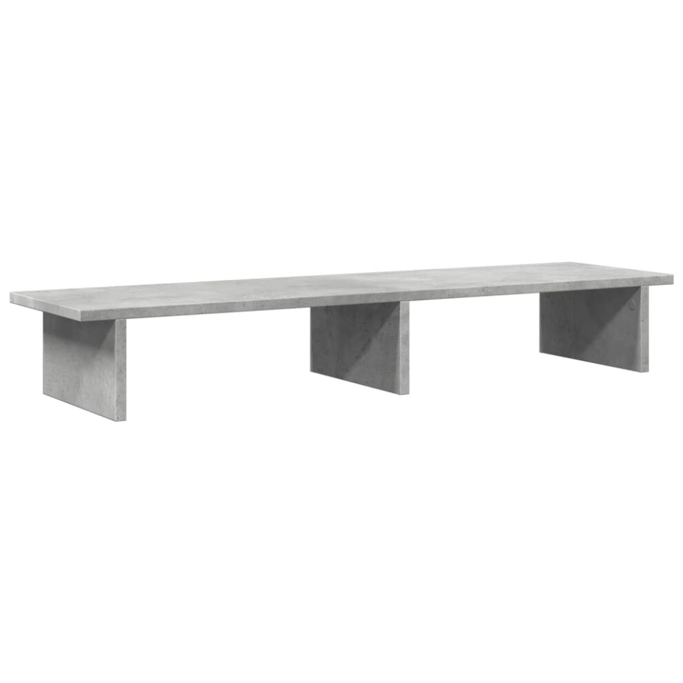 vidaXL Monitor Stand Computer Monitor Riser Concrete Grey Engineered Wood