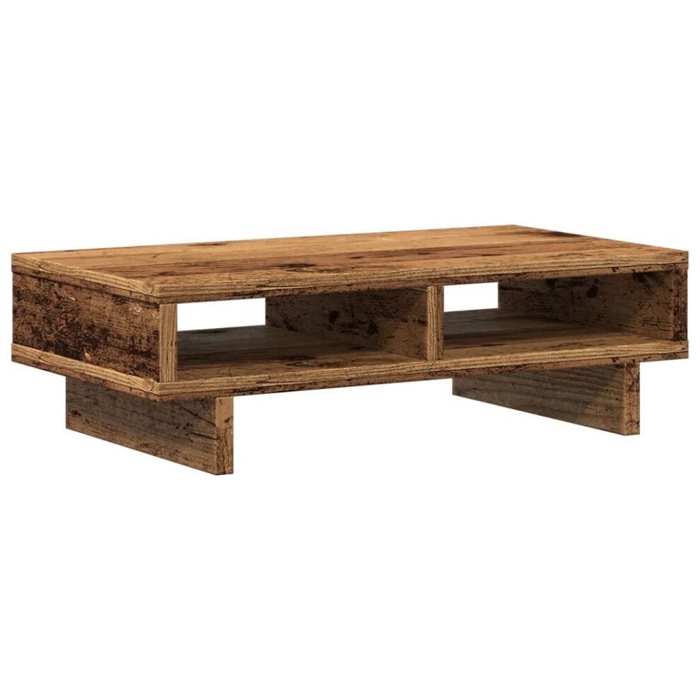 Vidaxl Monitor Stand Computer Stand Display Stand Old Wood Engineered Wood