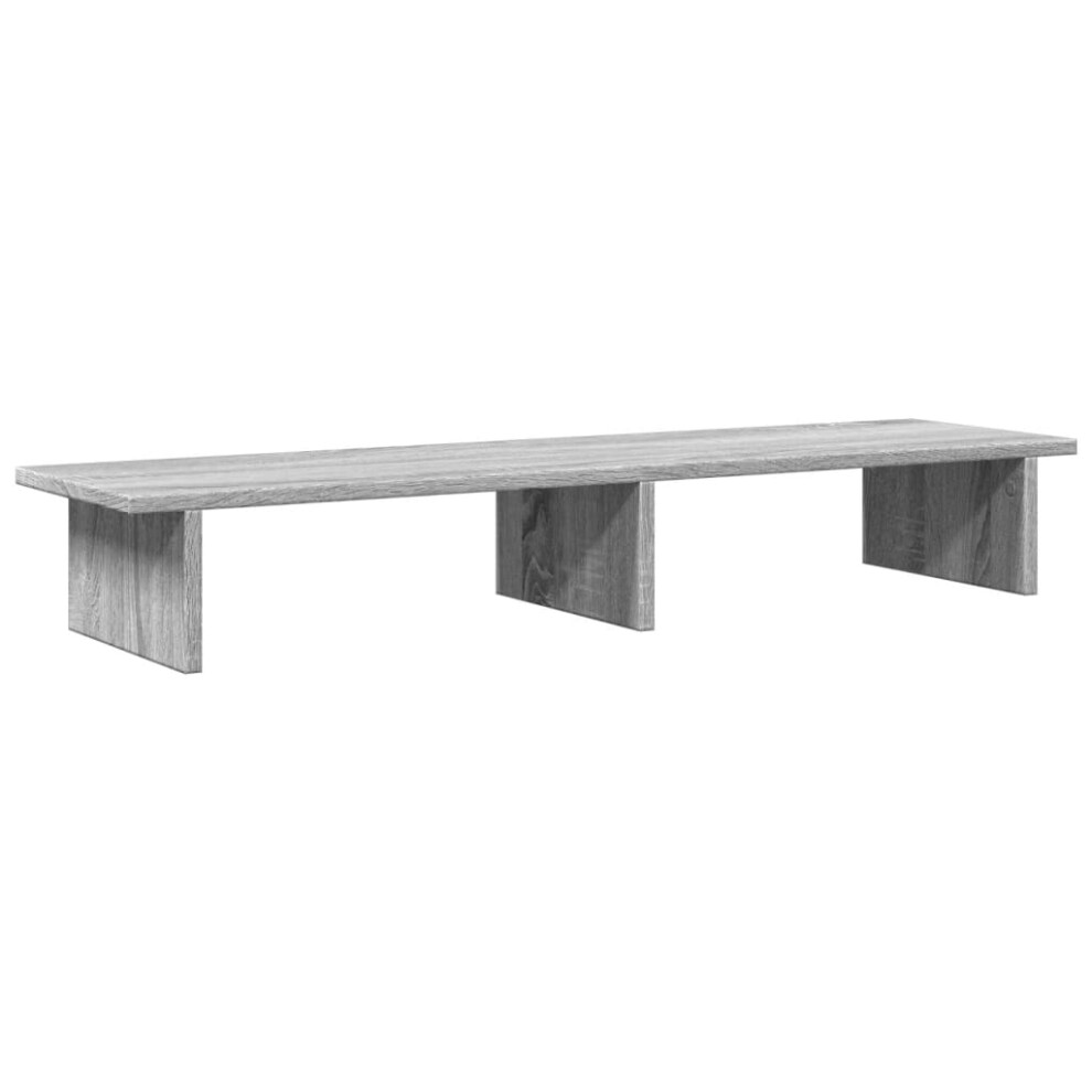 Vidaxl Monitor Stand Computer Stand Display Stand Sonoma Engineered Wood Grey