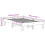 VidaXL vidaXL Bed Frame without Mattress White 135x190 cm Double Solid Wood Pine 9
