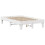 VidaXL vidaXL Bed Frame without Mattress White 135x190 cm Double Solid Wood Pine 6