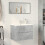 VidaXL vidaXL Bathroom Cabinet Cupboard Vanity Unit Concrete Grey Engineered Wood 3