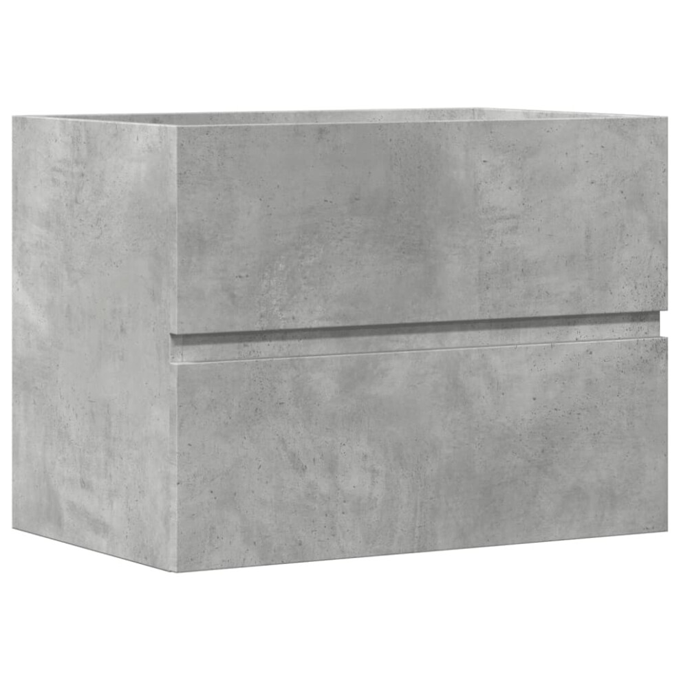 vidaXL Bathroom Cabinet Cupboard Vanity Unit Concrete Grey Engineered Wood