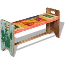 vidaXL Cola Entryway Wooden Bench Home Garden Outdoor Seat Solid Reclaimed Wood