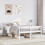 VidaXL vidaXL Senior Bed with Headboard Bed Frame White 150x200 cm Solid Wood Pine 3